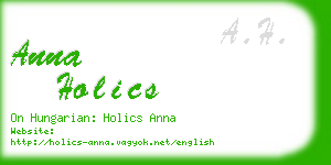 anna holics business card